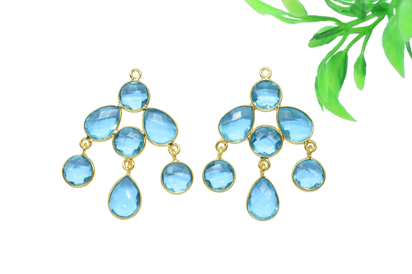 Chandelier Earring Connectors,Handmade Beads Jewelry,Boho Earrings,Components Earring,Findings Bezel Connectors,Station Link,Craft Supplies