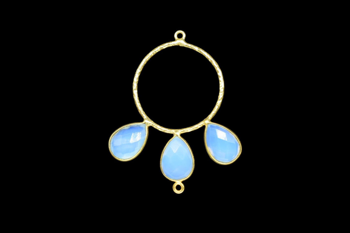 Opalite Jewelry Pendant/Gold Plated Jewellery/Connector Jewellery/Gemstone Jewellery/Brass Connector Jewellery/Double Bail Pendant/Gift