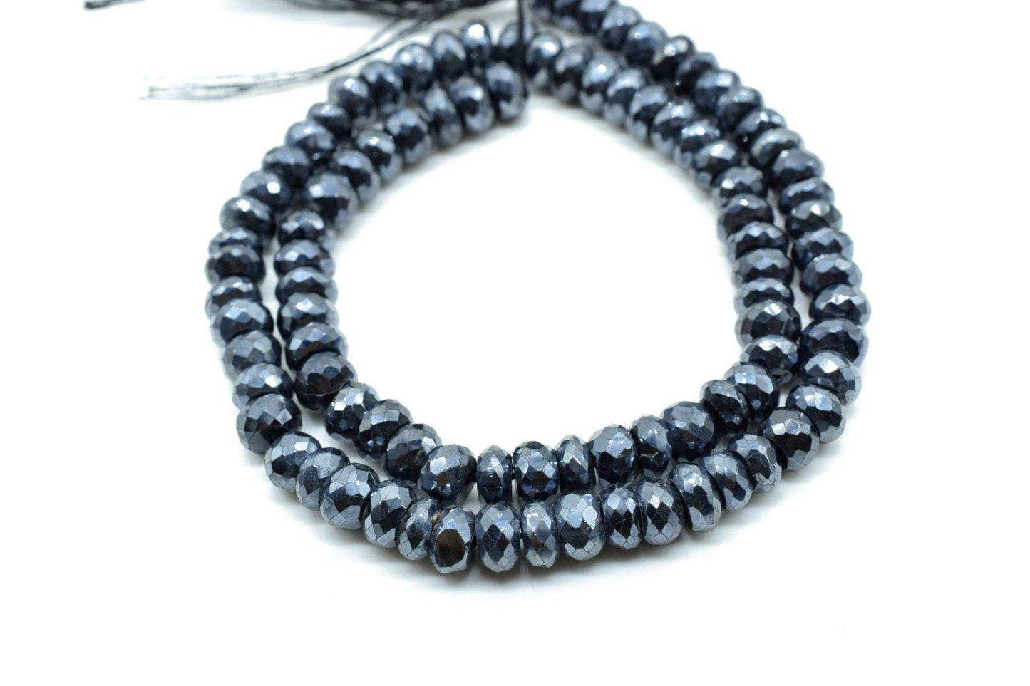 Black Onyx Coated 6mm faceted Rondelle Beads,Black Onyx Mystic coated beads,Jewelry Making beads Craft,Black Onyx Gemstone Bead,Black Onyx