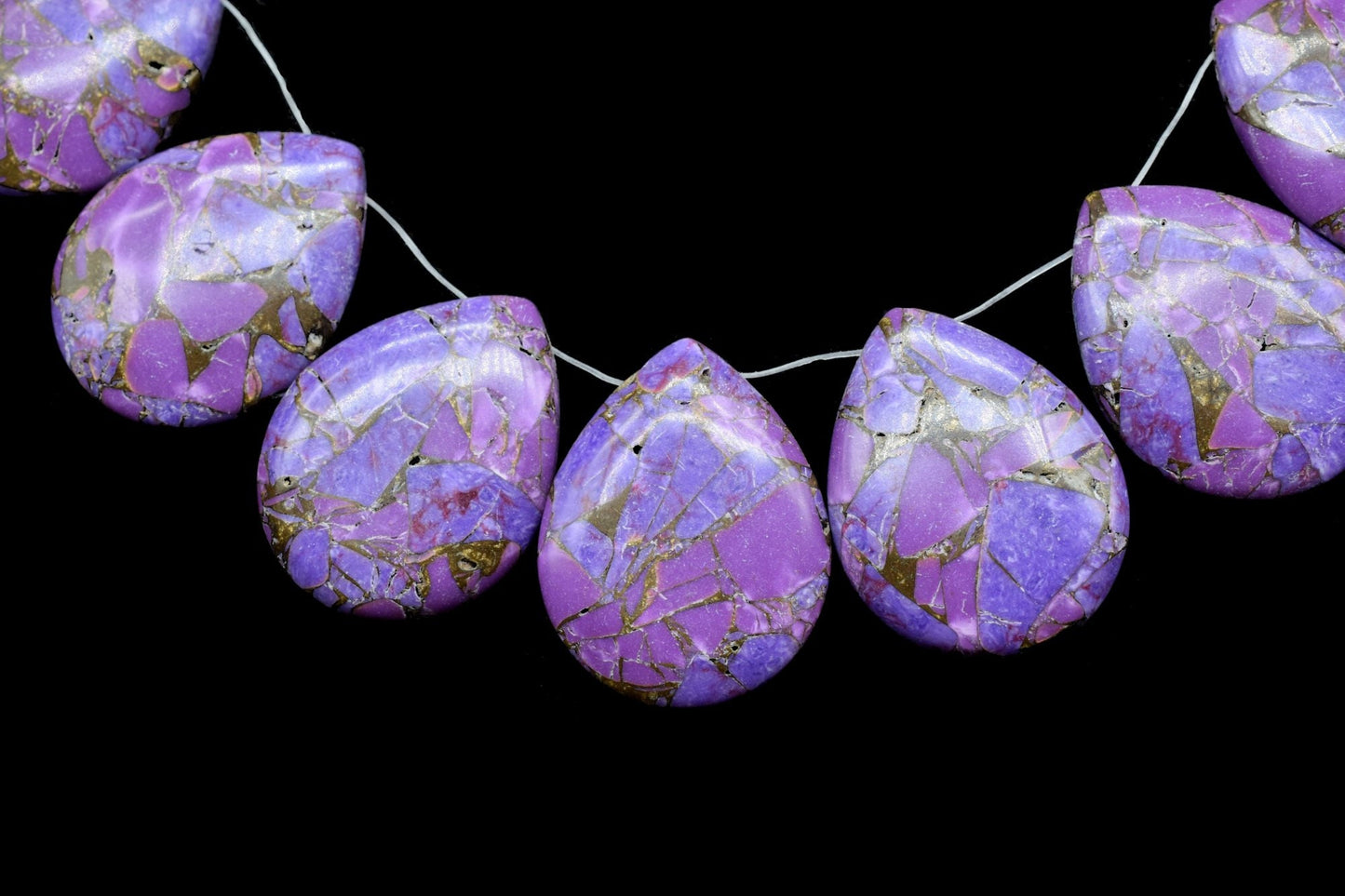 Purple COPPER Turquoise 18x23mm Smooth Pear Shape Briolettes,18x23mm Smooth Plain Pear Shape Briolettes,Calibrated Gemstones,Pear Shape bead