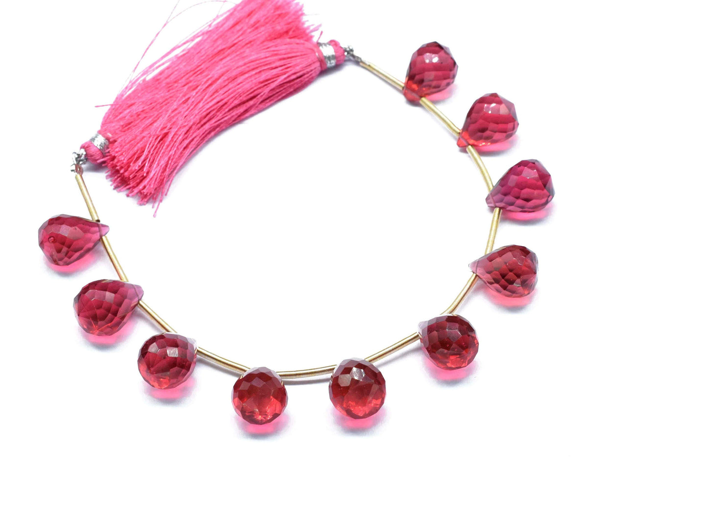 Pink Tourmaline Teardrop 10x14mm Briolettes,Pink Tourmaline Gemstone Briolettes,Teardrop Briolettes,Jewelry Supplies,Top Quality Briolettes