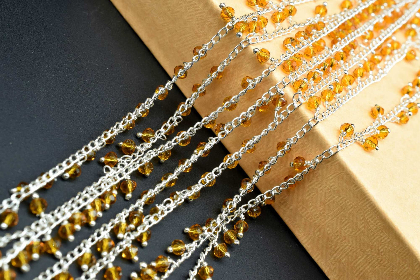 Citrine Cluster Rosary,Citrine Faceted Rosary Chain,Citrine Quartz Dangling Chain,Unqiue Rosary Chain,Wire Wrapped Chain,Quartz Rosary Chain