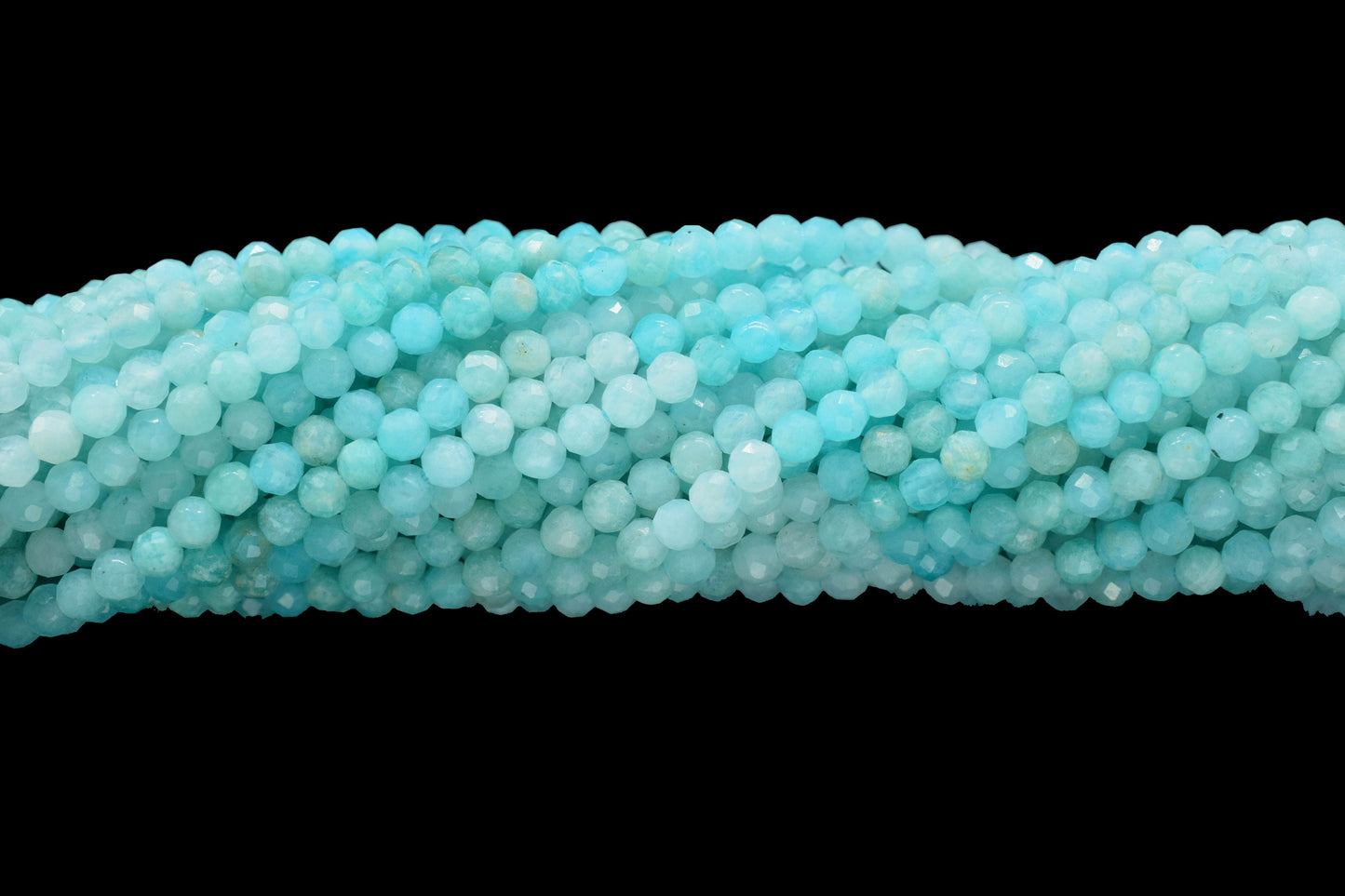 Amazonite Faceted Rondelle Beads,3mm Rondelle Beads,Amazonite Beads,13"Strand,Micro faceted beads,Gemstone Beads Jewelry Making supply,Gift