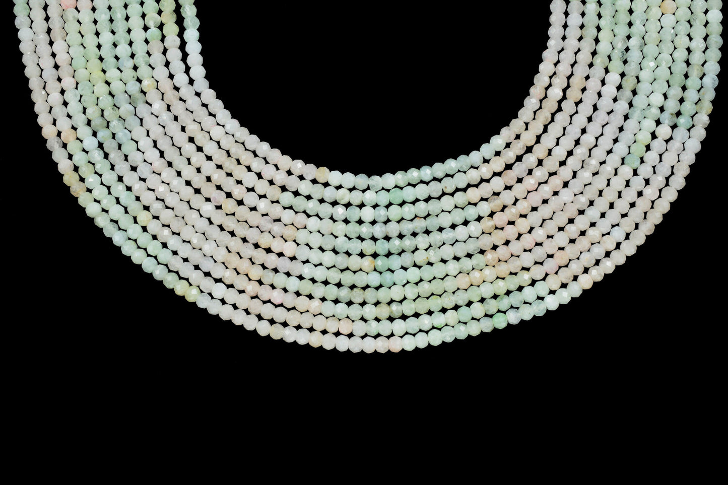 Natural Aquamarine Faceted Beads,3mm Rondelle,Aquamarine Shaded Beads,Micro faceted beads,Gemstone Beads Strand,Rose Quartz Beads Jewelry