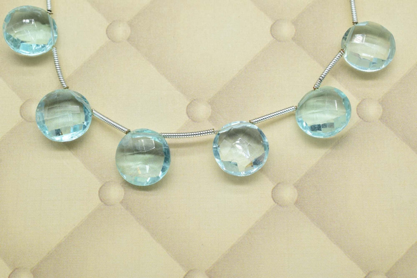 sky Topaz coin Faceted Beads,sky Topaz 12mm coin Briolettes,sky Topaz round Beads,12mm coin Briolettes Beads,wholesale beads,gemstone,craft
