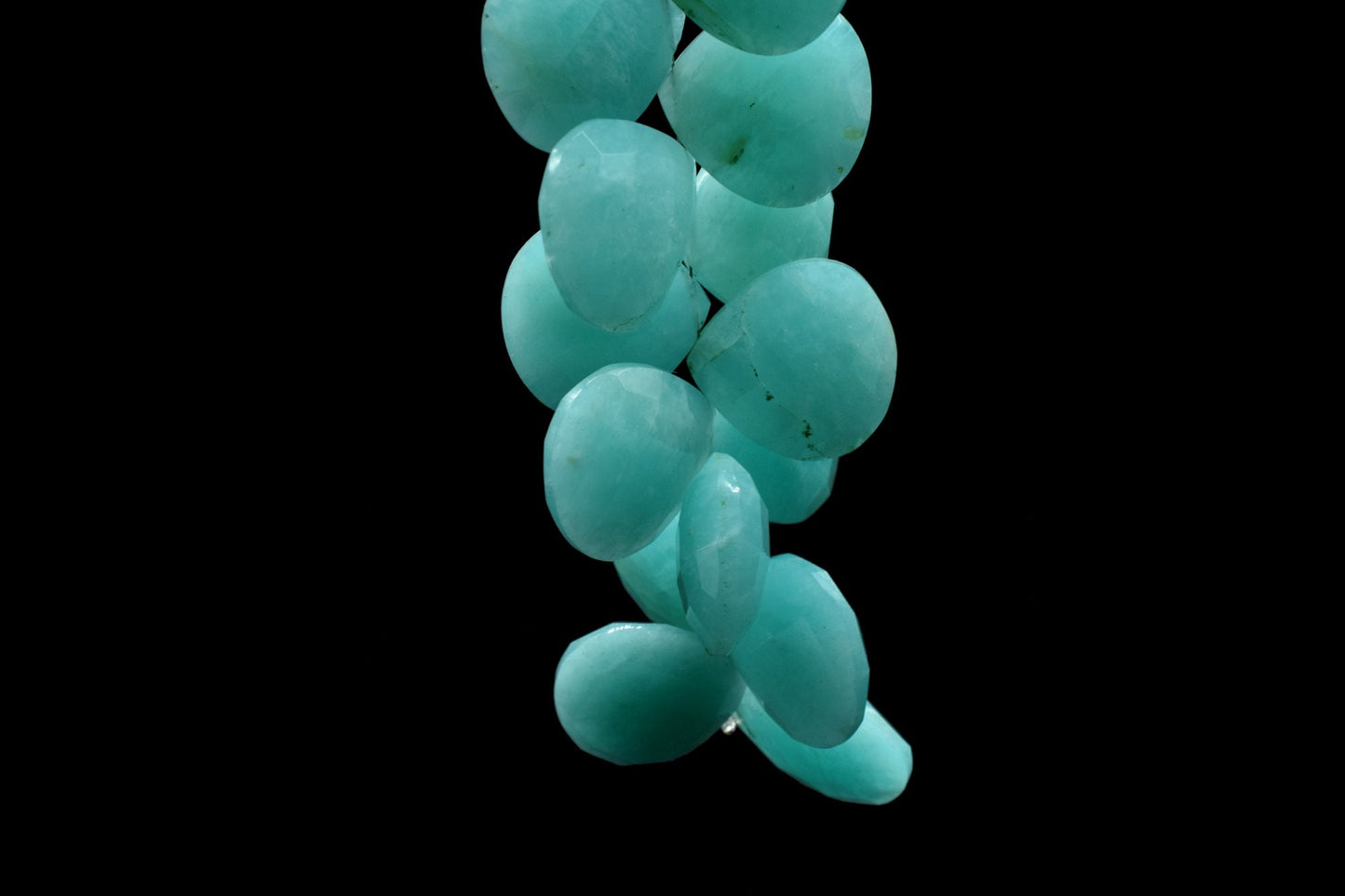 mazonite Faceted 20mm Heart Shape Briolettes,Amazonite Gemstone Beads,20mm Heart Shape Beads,Green mint Heart Shape,Natural Amazonite beads