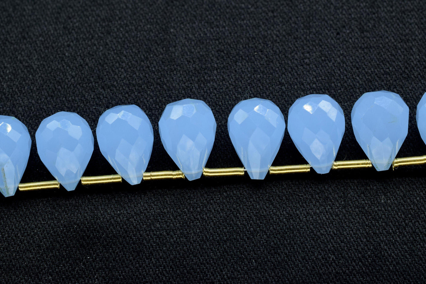 Blue Chalcedony Teardrop Shape Briolette, 10x14mm Drop Beads , Blue Chalcedony Faceted Drop Shape Briolette , AAA Quality Briolette