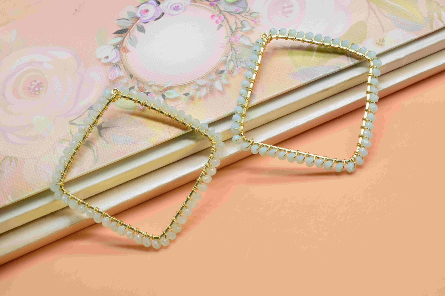 Opalite Beaded Earring,Dangle Earring Components,Handmade Earring,Gemstone Components,Findings Opalite Components,Pendant Jewelry Connectors