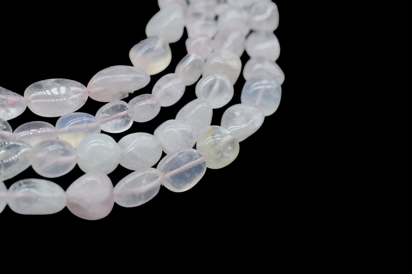 Natural Gemstone Nuggets Beads/Smooth Beads/Jewelry Making Craft/Rose Quartz Nuggets Beads/Handmade Jewelry/Jewelry Component/B'day Gift