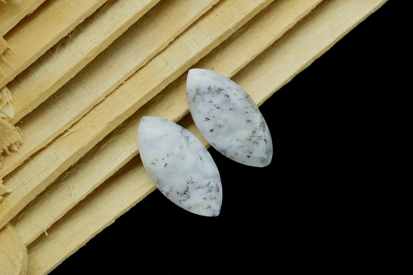 Dendrite Opal 10x20mm Marquise shape Faceted Hand Cut Gemstone Briolette,Marquise Shape Briolette - Loose Gemstone -,gemstone briolettes