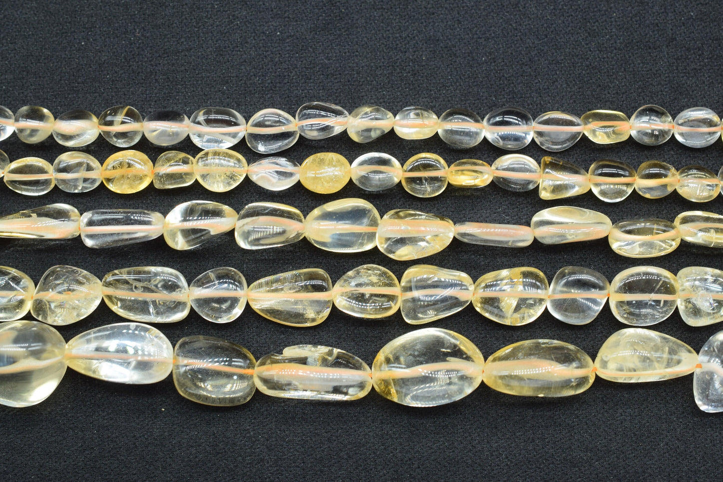 Natural Gemstone Nuggets Beads/Smooth Beads/Jewelry Making Craft/Citrine Nuggets Beads/Handmade Jewelry/Jewelry Component/B'day Gift