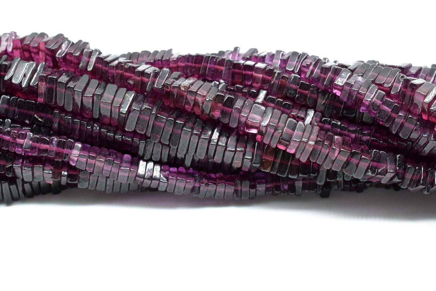 Garnet 4 to 6mm Gemstone Smooth Square Heishi Beads,Red Garnet Heishi Beads, Natural Garnet Heishi Cut Beads, Red Garnet,Square Beads,garnet