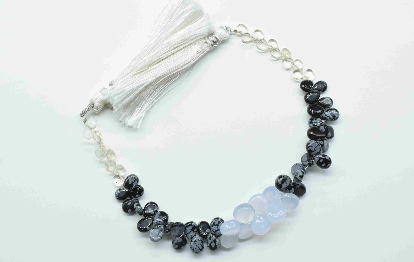 Dendrite Opal Teadrop Beads,Tiny Heart Shape Necklace,Multi Gemstone Smooth Briolettes,Handmade Beads jewelry,Station Link,loose Beads Gift