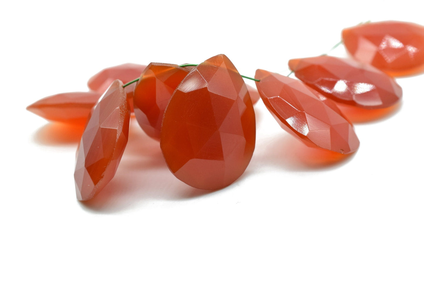 carnelian  Drop briolettes,Side drilled Briolette,carnelian Pear Shaped Faceted Briolettes,carnelian fancy briolettes,jewelry,carnelian bead