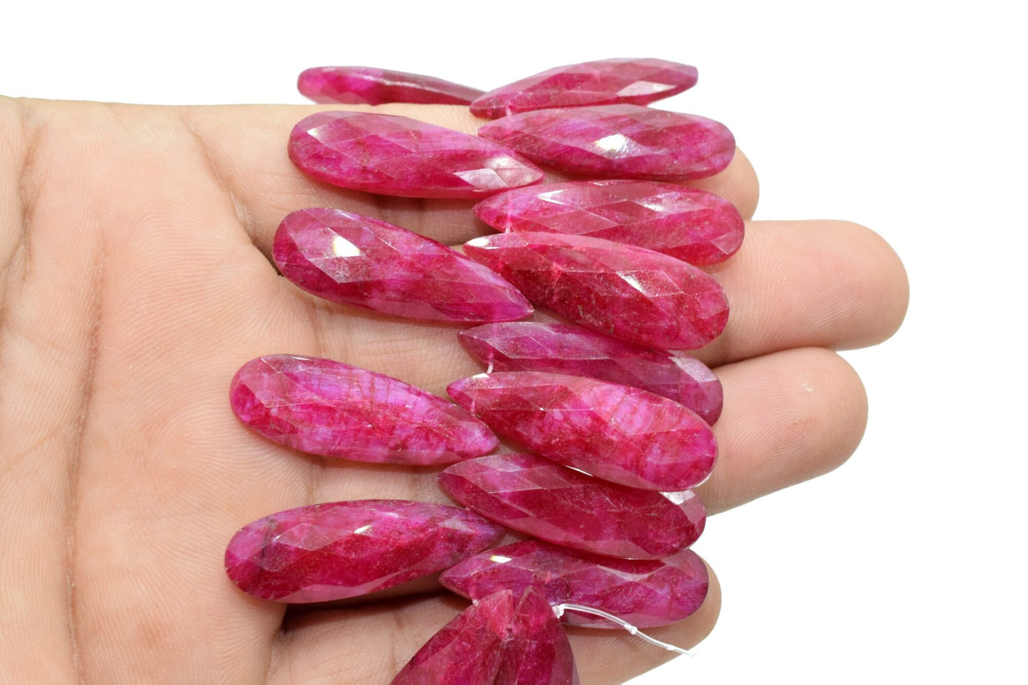 Natural Ruby Long drop 10x30mm Briolettes, Briolette, Ruby Tear Drop Briolettes,Ruby jewelry supplies, drops, jewelry making beads