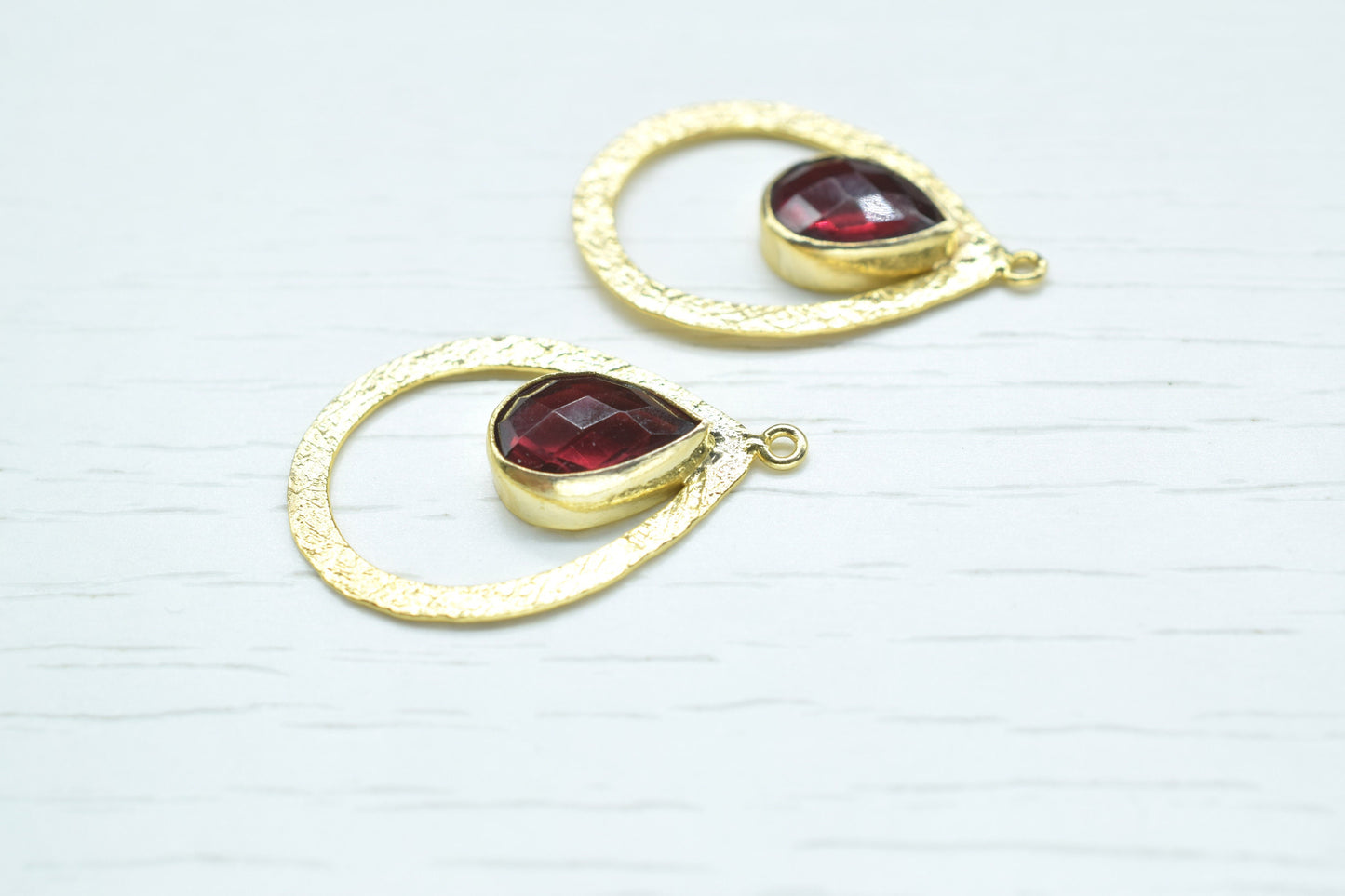Pink Tourmaline Gemstone Pendant/Pear Shape Pendant/Bezel Pendant/Jewelry making Stone/Gold Plated Jewelry/Connector Jewelry/Handmade/Gift