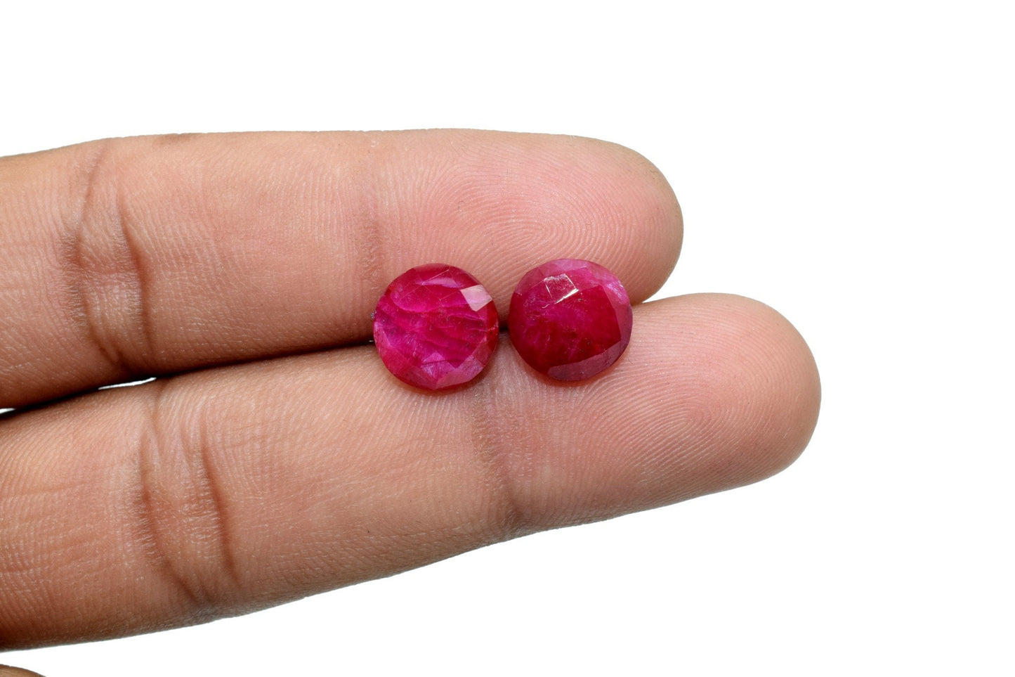 Ruby Round Coin Shape Briolette,Drill Faceted Coin,10mm Coin Faceted Beads,Ruby Coin Beads,Ruby Briolettes,Match Pair Beads,Ruby Jewelry