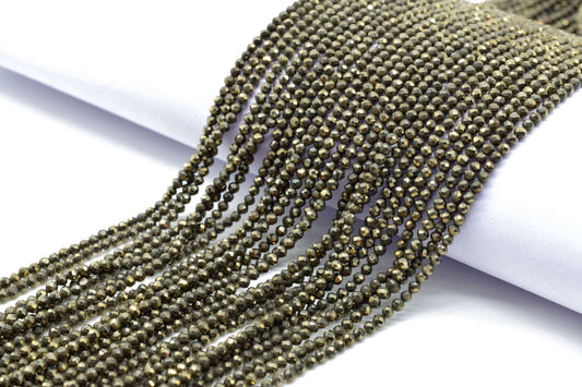 Natural Pyrite Faceted bead,micro Rondelle beads,Golden Beads,Golden Gemstone Beads,2mmto 2.5mm beads strand,AAA quality faceted bead,13''