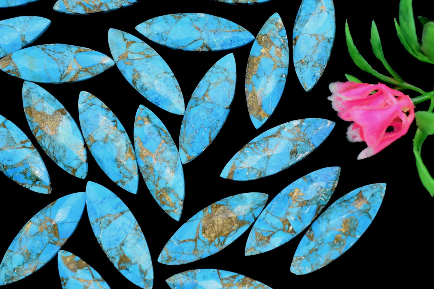 Copper Turquoise Long drop 10x30mm Briolette,sky copper turquoise briolette,Blue Copper Turquoise Marquise briolette,Matching Pair Briolette