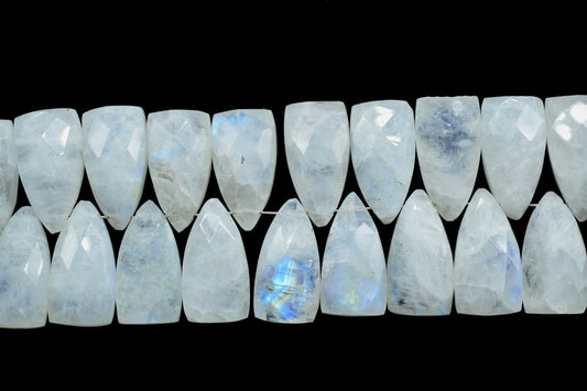 Rainbow Moonstone long Triangle beads,8x16mmTrillion Faceted Beads, pyramid shape beads,Fancy shape Briolettes,moonstone jewelry beads