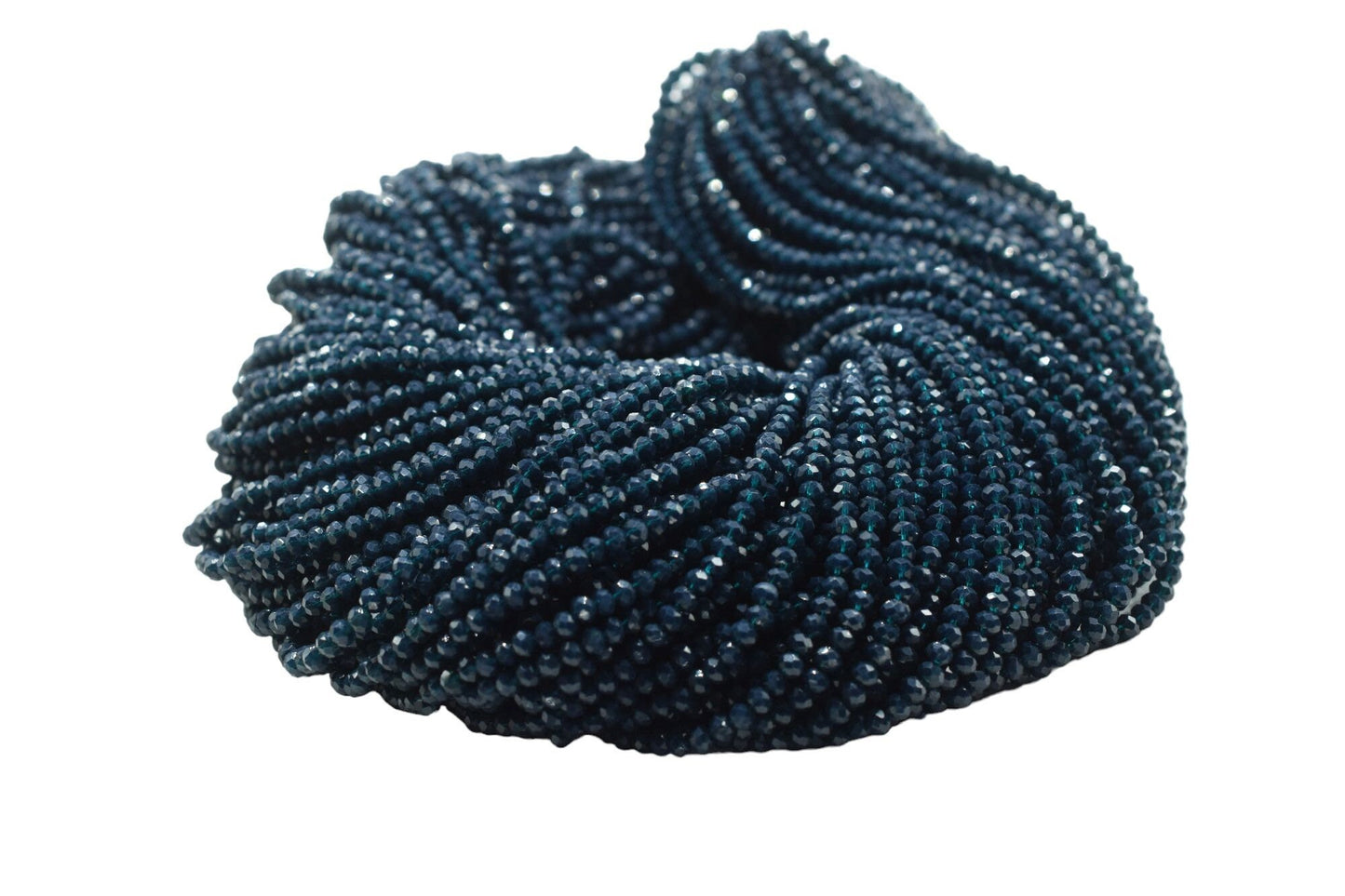 Dark Blue Aget 3.50mm Faceted Beads,Blue Aget Jewelry Making beads,Blue Gemstone Wholesale Beads supplier,Blue Aget Quartz Beads,Aget Beads
