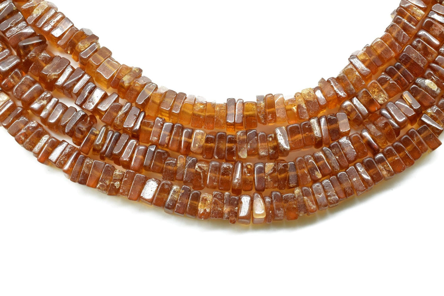 Hessonite Garnet 4 to 6mm Gemstone Smooth Square Heishi Beads,Minimalist Handmade Jewelry Birthstone,Handcut Heishi beads,garnet Heishi bead