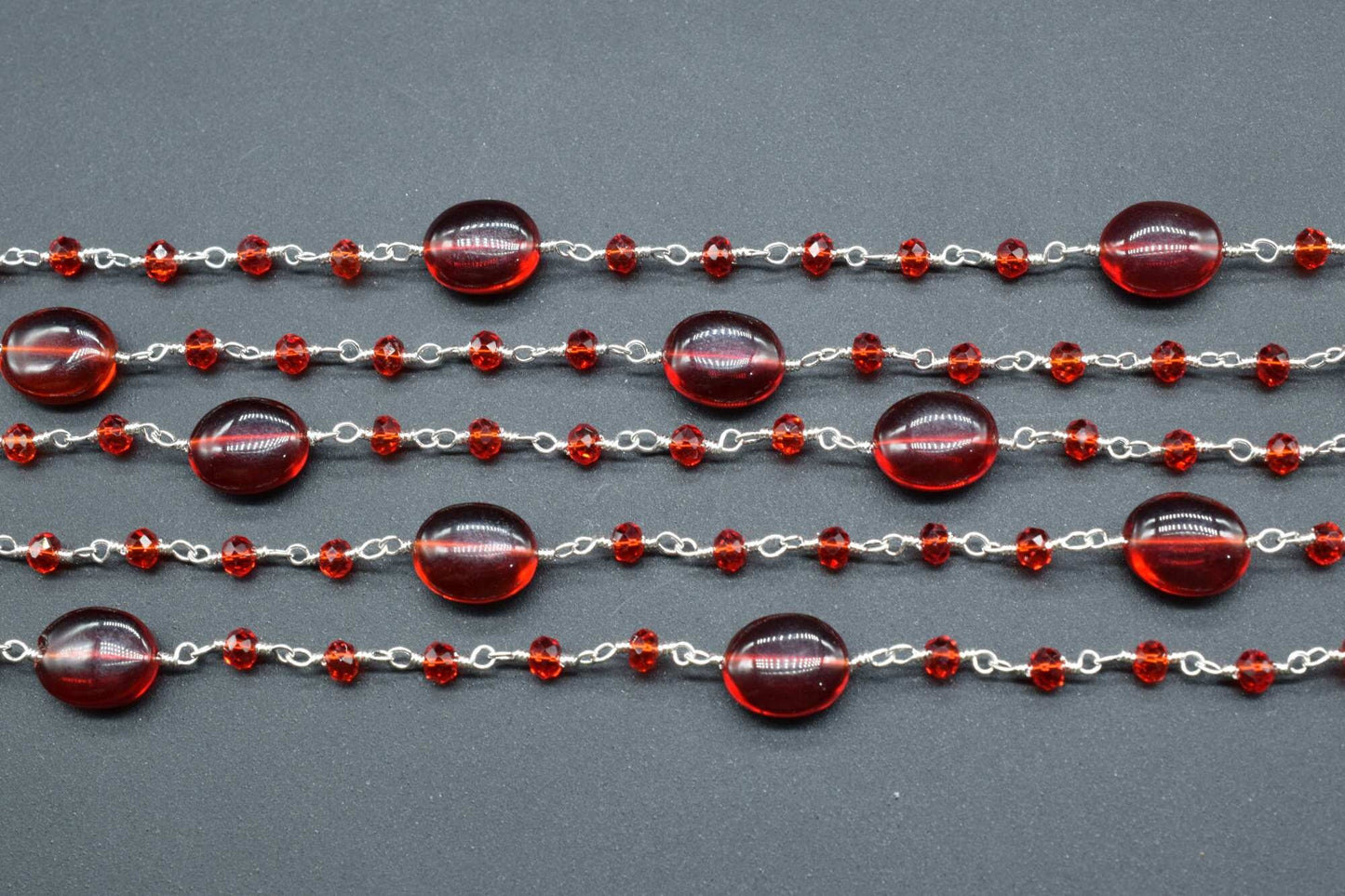 Garnet Oval Plain Smooth Beaded Rosary Chain Sold Per Foot High Quality Wholesale Price Jewelry making,Wire Wrapped Rosary Chain,Oval chains