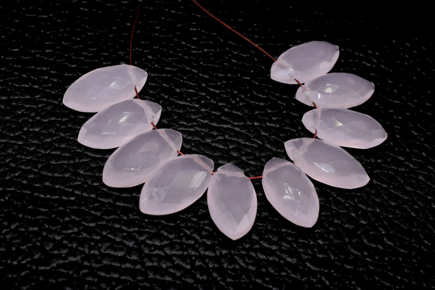 Pink Chalcedony Marquise 6x12mm Briolettes,Rose quartz Side drilled Briolette,Marquise Briolette,Jewelry, chalcedony For Making Jewelry