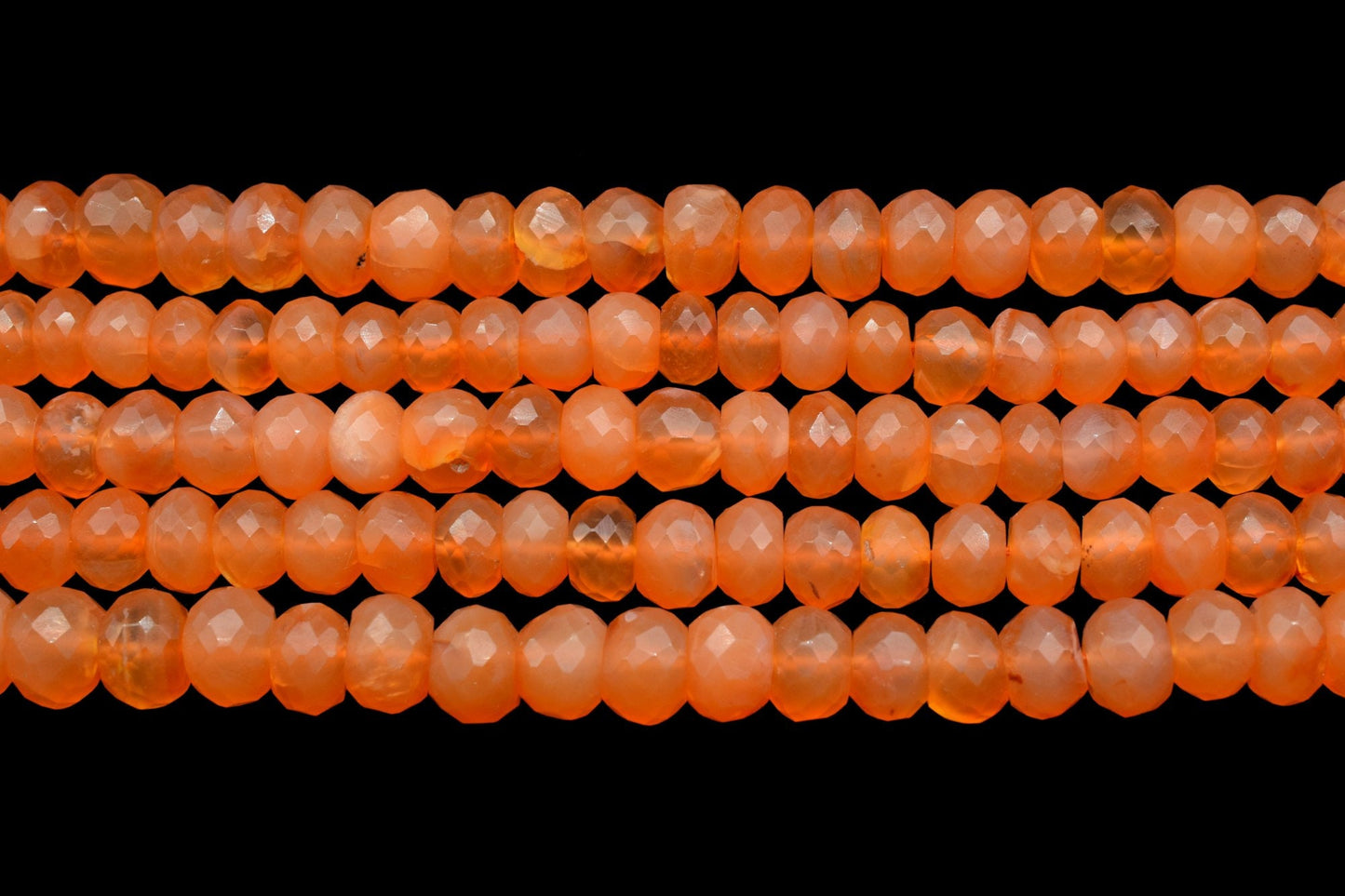 8" 1 Strand Beautiful Natural Carnelian Gemstone Cut Rondelle Faceted Beads, 8mm to 9mm AAA Quality,Orange Carnelian Faceted Beads,Jewelry