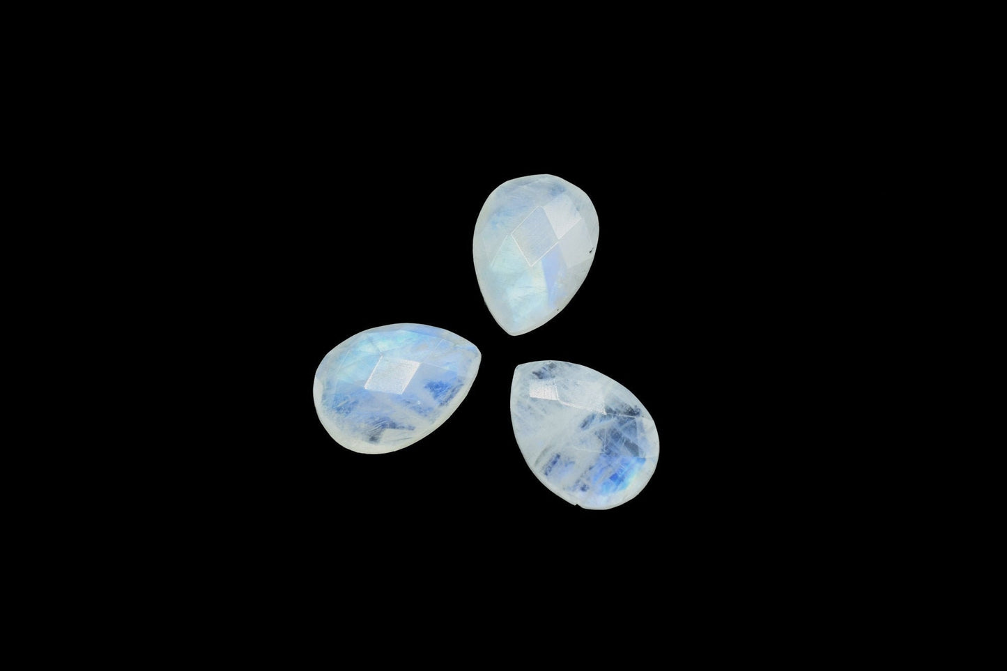 Rainbow Moonstone 10x14mm Briolette Pear,Moonstone Pear Faceted Briolette,Flashy Moonstone beads,Natural Gemstone for jewelry,Pear Briolette