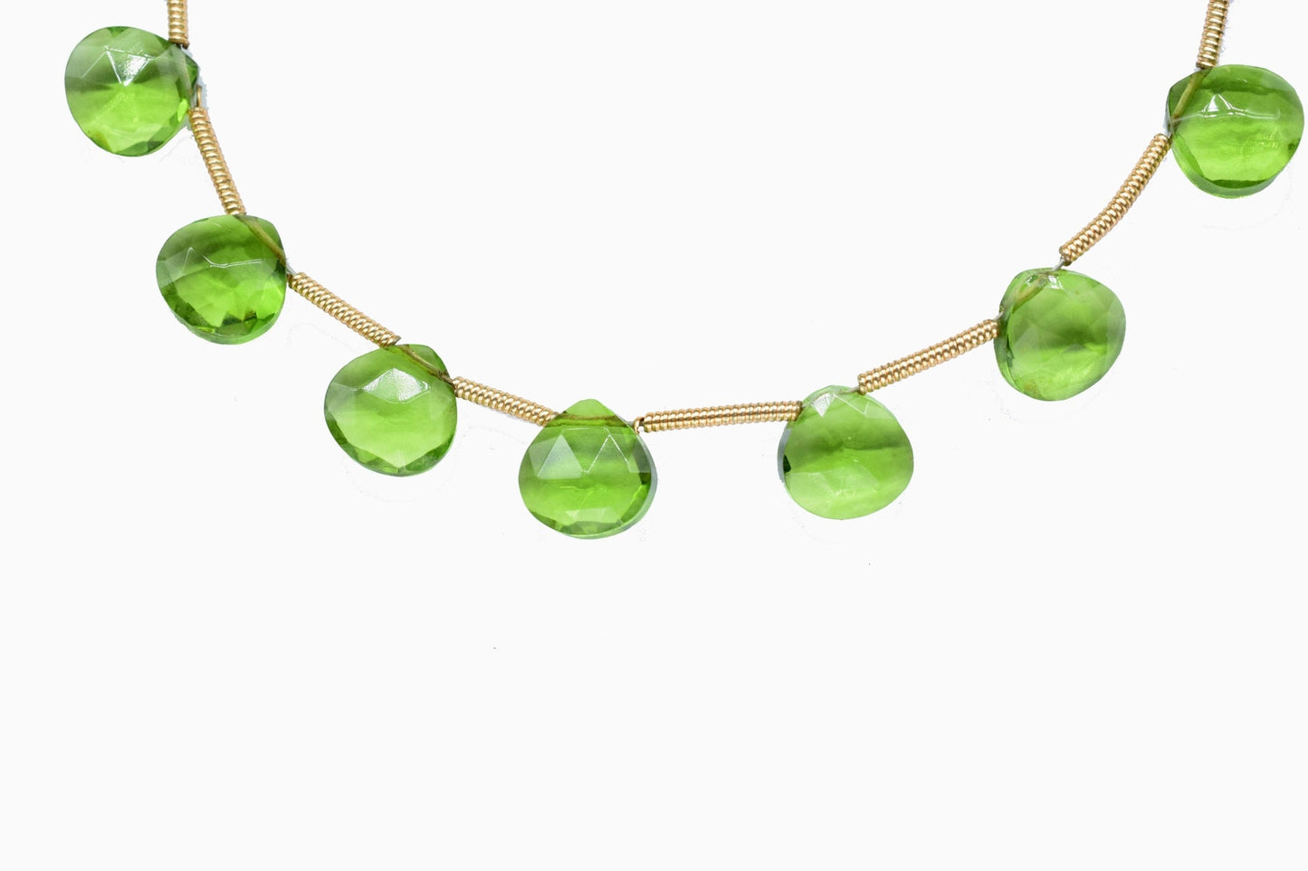 Peridot heart shape 10mm Briolettes,Natural Gemstone Olive Green Peridot,Faceted heart shape Briolettes,Drop Shape Beads for Peridot Jewelry