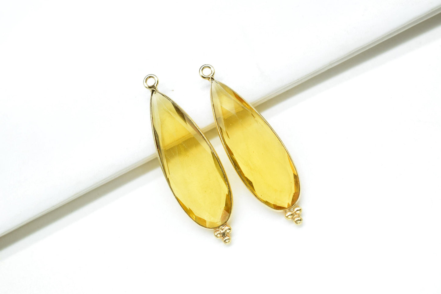 Citrine Quartz 10x30mm Bezel charms,Citrine Pendants,Jewelry making Connectors,Yellow Gemstone Bezel Connectors,Designer Bezel charms,Gifts