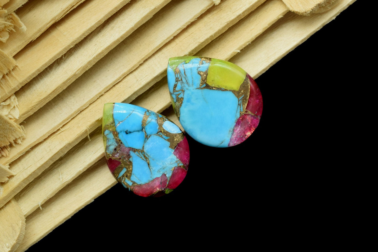 Oyster Copper Turquoise Beads, 18x23mm Teardrop beads,Smooth Briolettes,Wholesale Price Beads, Mystic Beads,Rare Copper Turquoise Briolettes