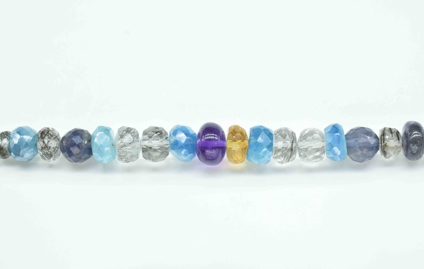 Multi Gemstone Faceted Beads,Multi Rondelle Beads Strand,Necklace Beads jewelry,Handmade Station Link,Semi Precious loose Beads Gift for Her