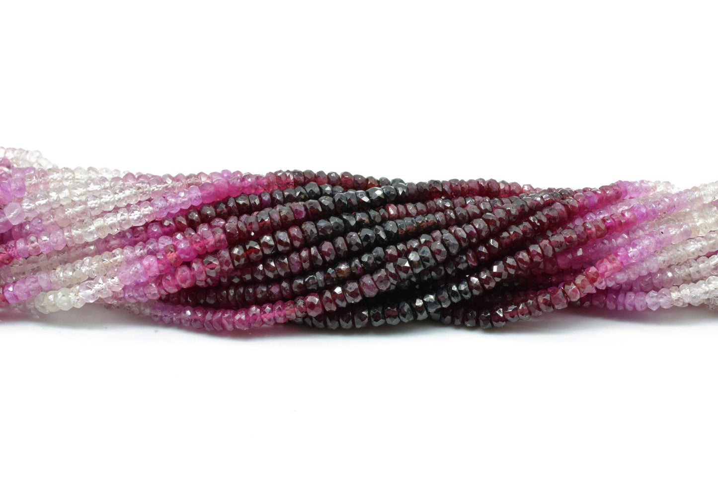Ruby shaded faceted beads,Natural Ruby Rondelle Beads,3mm to 3.5mm faceted beads,ruby faceted beads,jewelry making supply,ruby beads strand