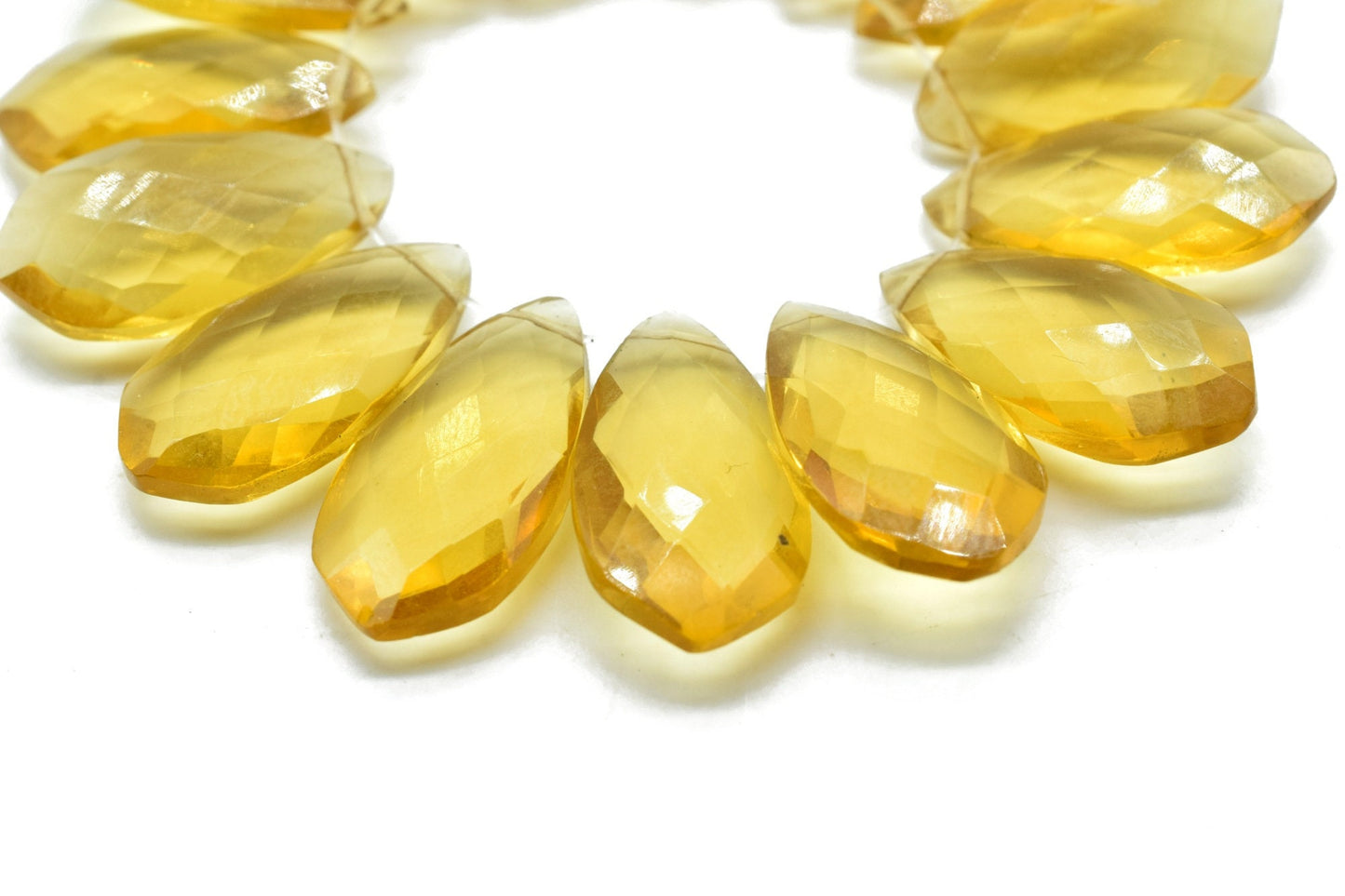 Citrine 10x20mm Faceted Pear Shape Briolette,Citrine Briolette 10 Pc pack,Superb Item at Low Price,Citrine Finest Quality Briolettes,Citrine