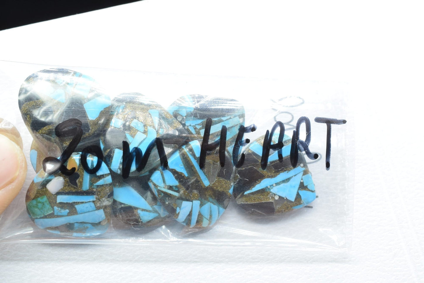 BLACK COPPER TURQUOISE Smooth Heart Shape Briolettes,20mm size.Rare Copper Turquoise Smooth Heart Shape Briolettes | Rare Copper Turquoise