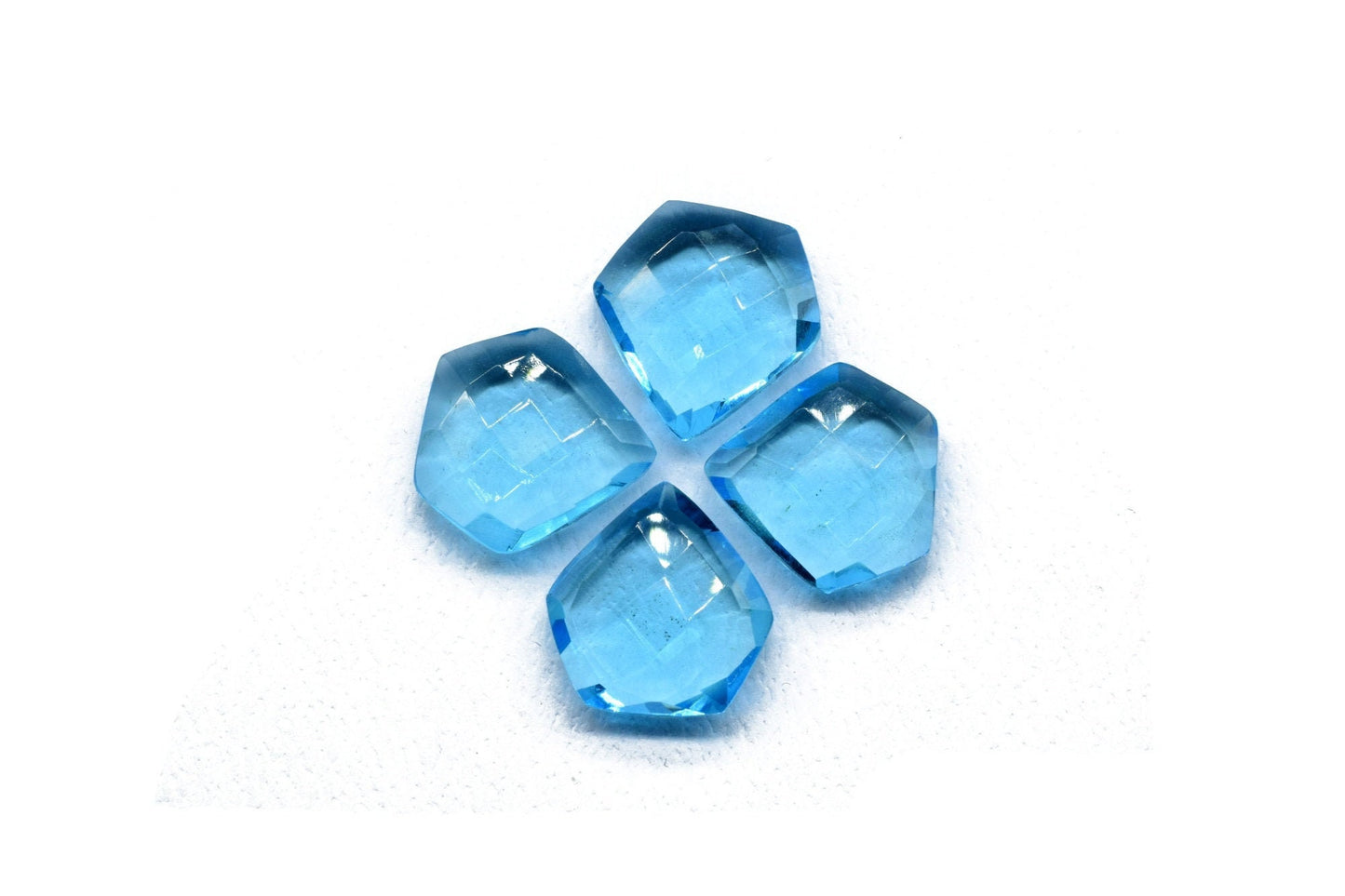 Sky Topaz Fancy Shape Briolettes,15mm Fancy Shape Beads,Designer Briolettes,Hydro Quartz Jewelry Beads,Jewelry Making Beads,Fancy beads