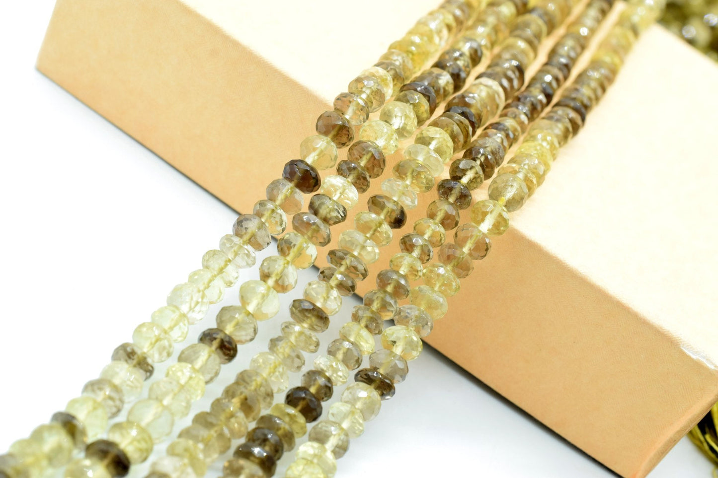 6 inch Strand, Very Good Quality, Natural Bio-Lemon Quartz Fancy Faceted Round Shape Beads,Size-7mm To 7.5mm Beads, Bio Lemon Gemstone Beads