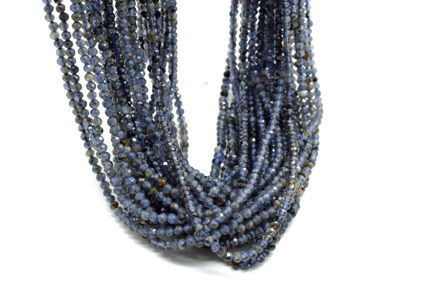 Natural Iolite Beads,3mm to 3.5mm Rondelle faceted Beads,blue color stone Beads,jewelry making supply,gemstone beads,13 inch Rondelle beads