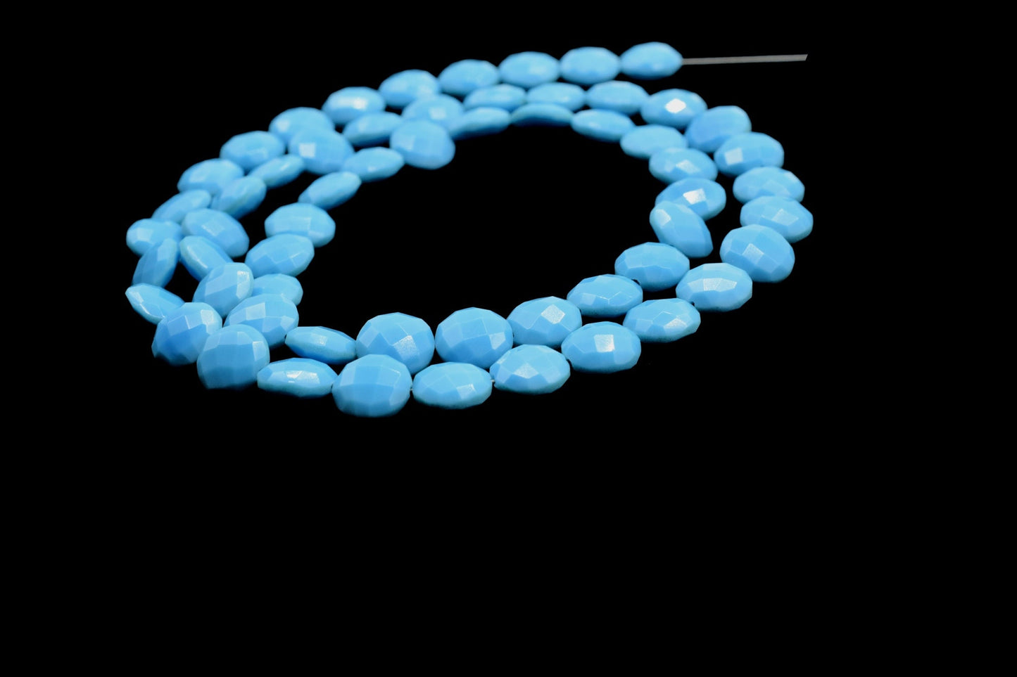 Turquoise Gemstone 8mm Faceted Coin Briolettes,Coin Shape Faceted Beads,Gemstone Briolettes,Wholesale Beads&Briolettes- Loose Gemstone Beads