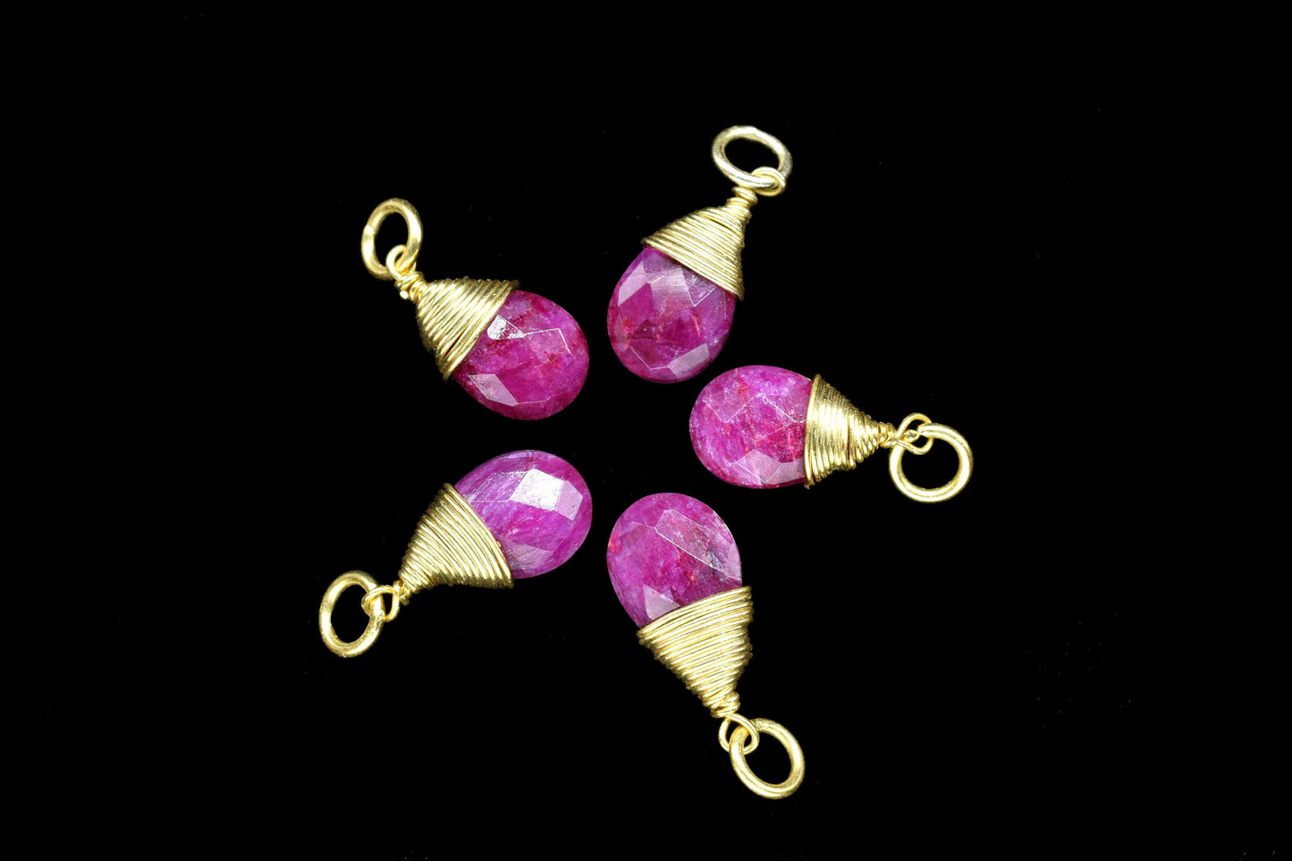 Pink chalcedony Faceted Connector,7x10mm Connector,Pendant Jewelry,Gemstone,Wire Wrapped Pendant,Wire Wrapped Necklace,hot pink chalcedony