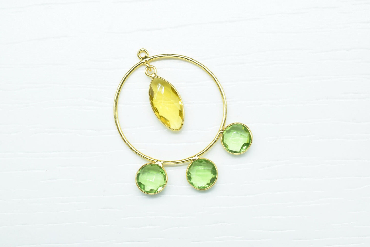 Citrine Dangle Component Earring,chandelier Earring,Green Amethyst Earring,Connector jewelry,Gemstone Component,Finding Round Earring,Gift