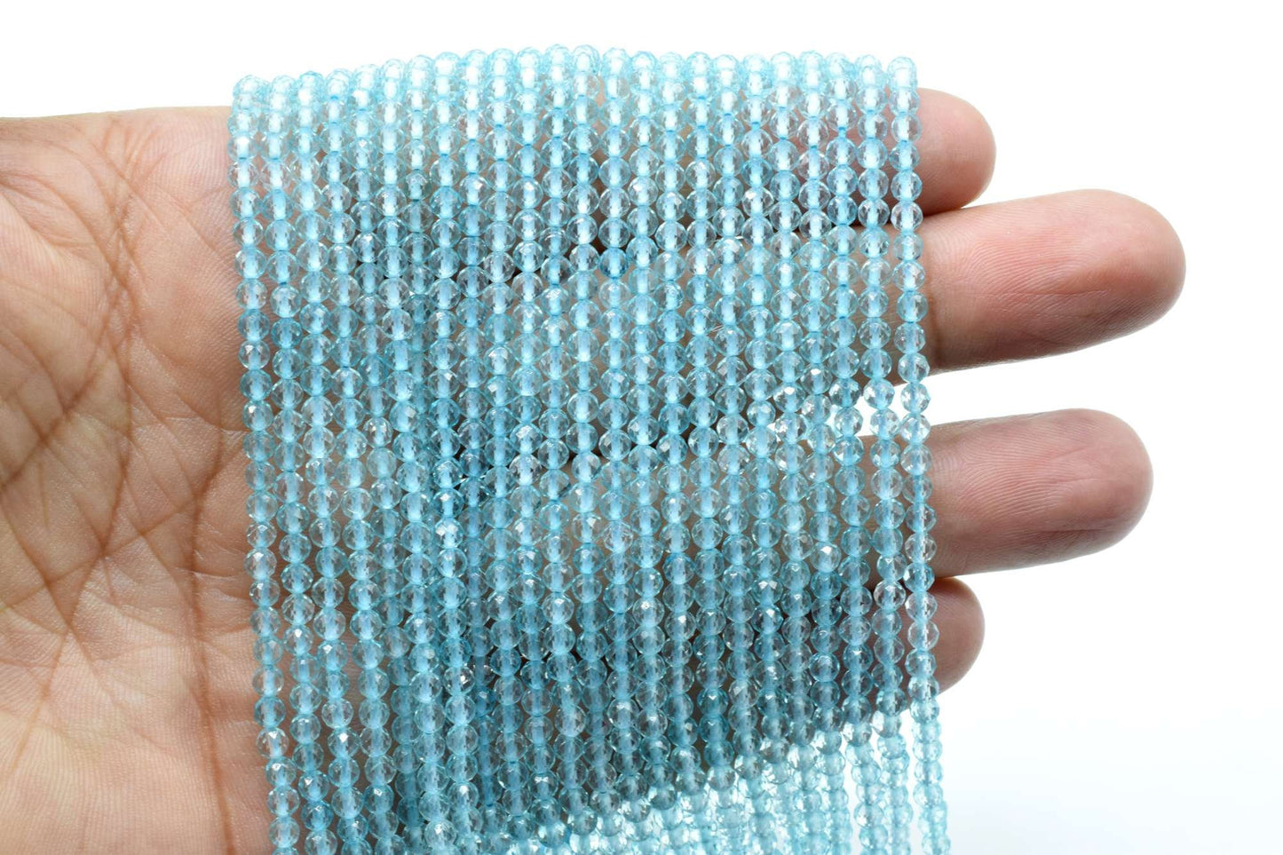 Sky Topaz faceted beads,Finest Quality beads strand, faceted beads,Rondelle Beads,Super Fine Beads,Coated Beads,jewelry making beads