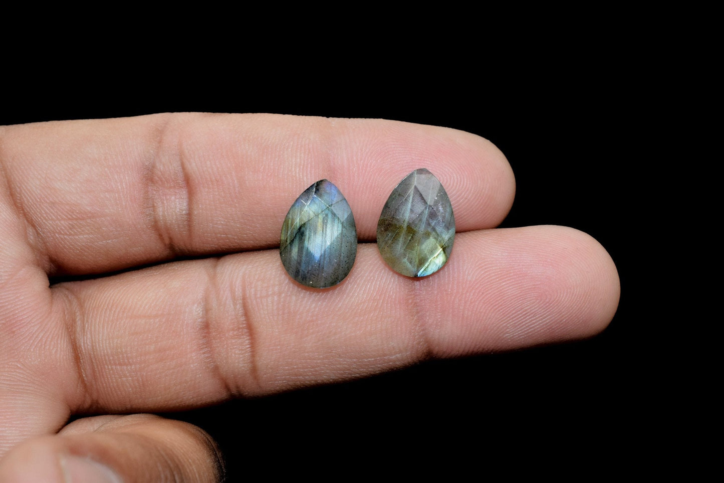 Labradorite Faceted Pear Shape Briolettes,10x14mm Labradorite Pear Shape Beads,Quality gems for Jewellery,Labradorite Faceted Teardrop Beads