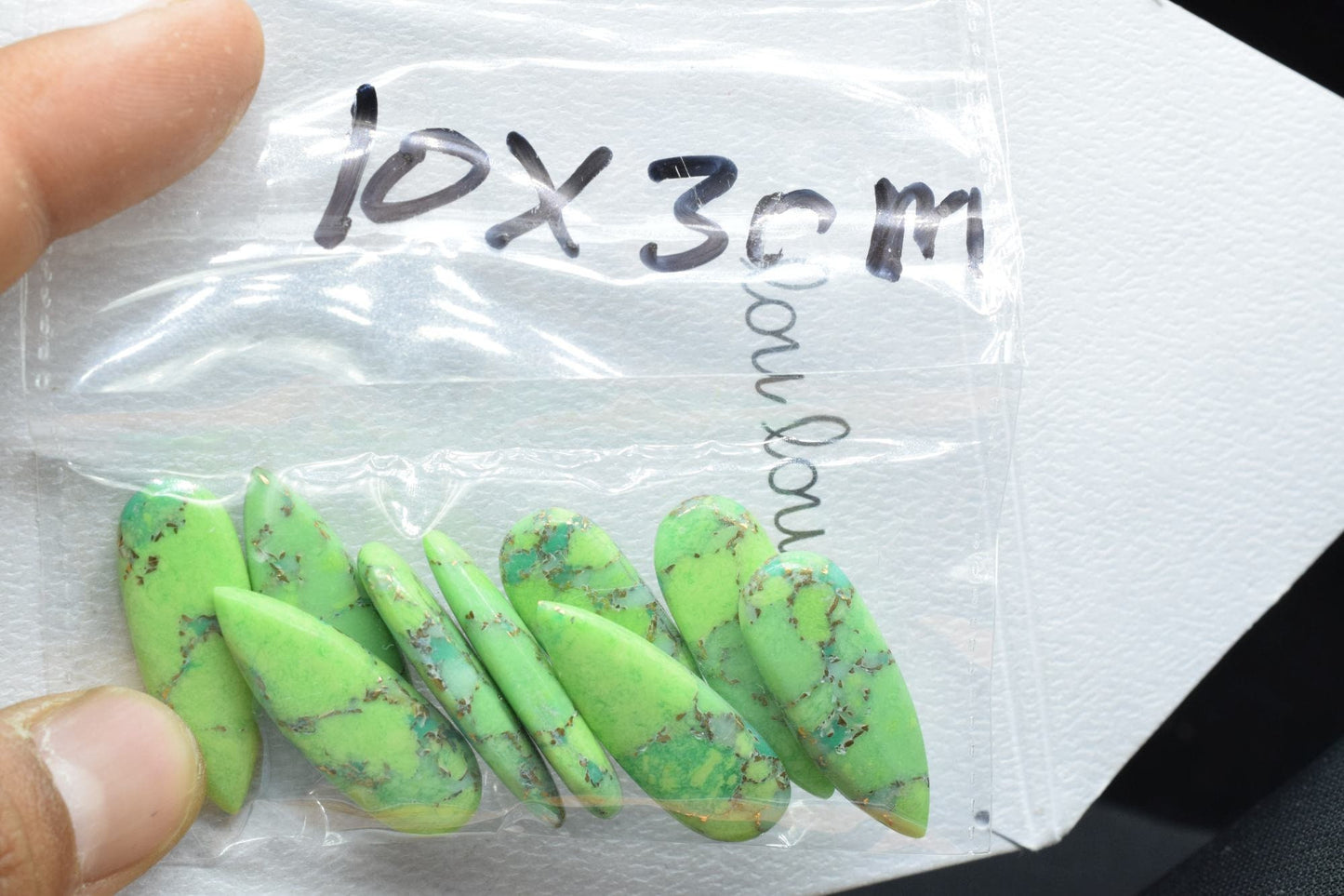 Green Copper Turquoise Pear Shape Briolettes, 10x30mm Teardrop Turquoise Briolettes, Turquoise Beads,Oyster Green Copper Turquoise Briolette