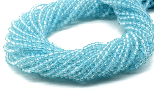 Sky Topaz faceted beads,Finest Quality beads strand, faceted beads,Rondelle Beads,Super Fine Beads,Coated Beads,jewelry making beads
