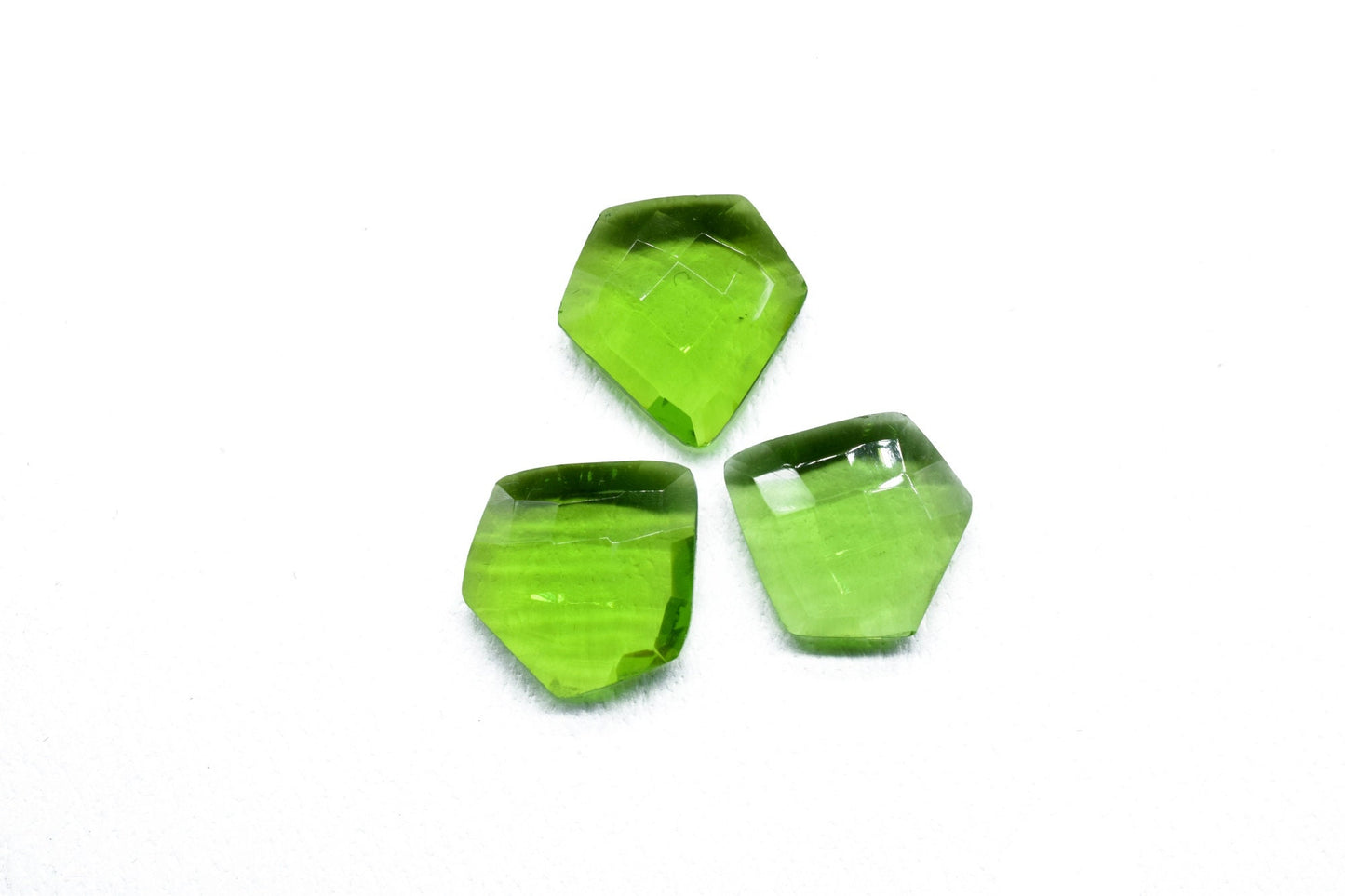 Peridot Quartz Faceted Fancy Shape Briolettes,Jewelry Making Beads,Fancy Shape Side Drill Beads,Peridot Briolettes,Peridot Faceted Beads,