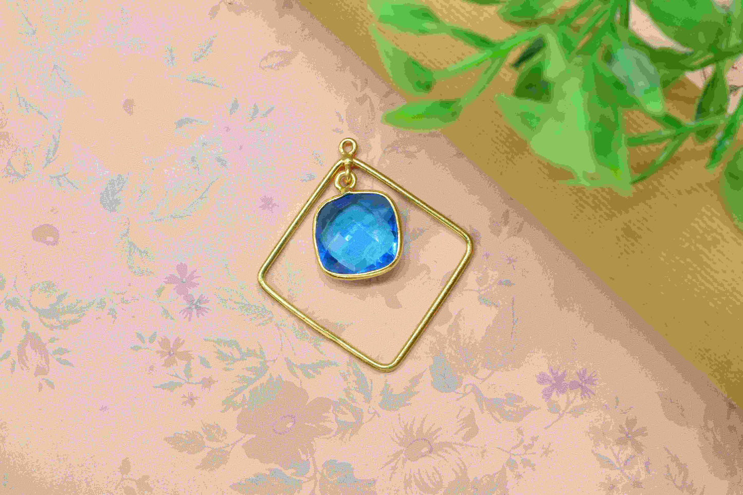 Gemstone Square Bezel Pendants,Components Earrings,Wedding Earring,Wedding jewelry,Gemstone Jewelry,Finding Square Pendants,Station Link,