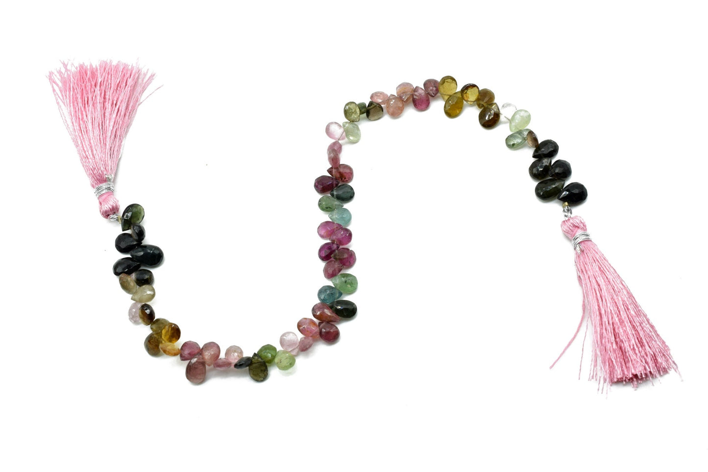 Multi Tourmaline Briolette,Multi Tourmaline pear shape Faceted beads,tiny pear shape Tourmaline beads,8''Briolettes strand,4x6 pear shape